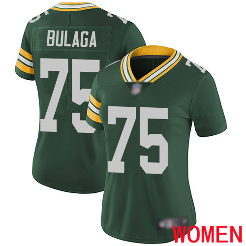 Green Bay Packers Limited Green Women 75 Bulaga Bryan Home Jersey Nike NFL Vapor Untouchable